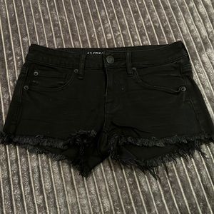 American Eagle Outfitters black denim shorts